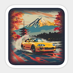 JDM japanese drifting retro car Sticker